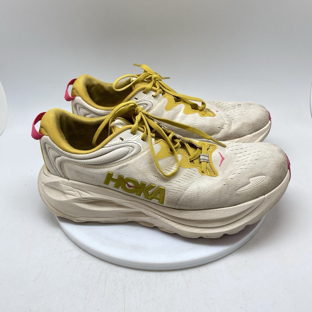 Hoka One One Sneakers Womens 10.5 D Gaviota 6 1171935 BHY White Running Shoes
